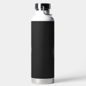 黒と茶色の文字9のロゴ ウォーターボトル (左面)