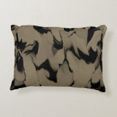 黒と茶色の波 アクセントクッション (裏面)