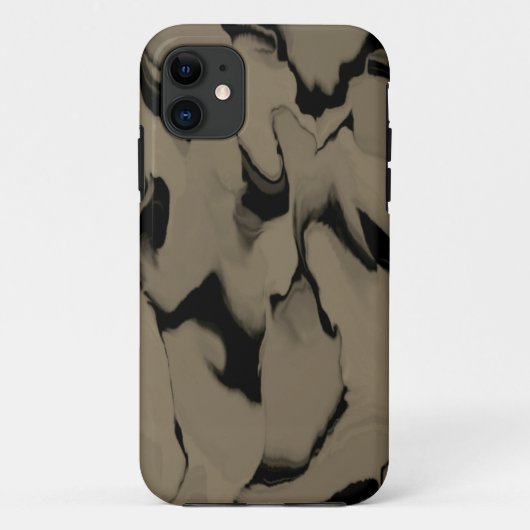 黒と茶色の波 Case-Mate iPhoneケース (裏面)
