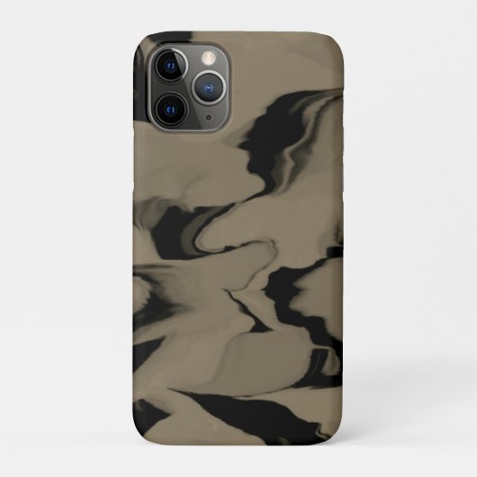黒と茶色の波 Case-Mate iPhoneケース (裏)