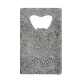 黒と茶色の蛇の皮 クレジットカード栓抜き (裏面)