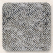 黒と茶色の蛇の皮 コースター (正面)