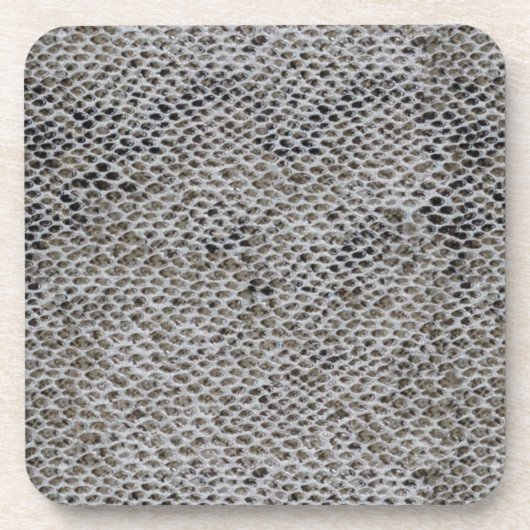 黒と茶色の蛇の皮 コースター (正面)