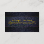 黒と茶色の革 名刺 (裏面)