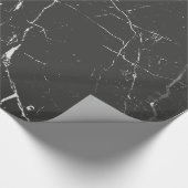 黒と薄い灰色の大理石パターン ラッピングペーパー (角)