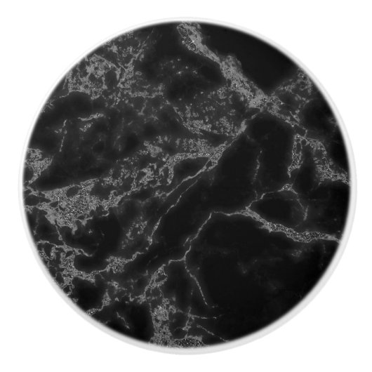 黒と薄い灰色 セラミックノブ (正面)