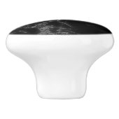 黒と薄い灰色 セラミックノブ (側面)