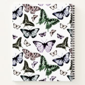 黒と虹の色の蝶飛んでいる ノートブック (裏面)