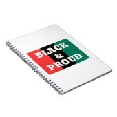 黒と誇りを持った赤、黒、緑の色 ノートブック (右側)