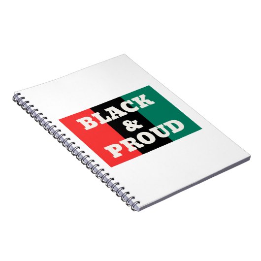 黒と誇りを持った赤、黒、緑の色 ノートブック (右側)