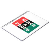 黒と誇りを持った赤、黒、緑の色 ノートブック (左側)