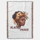 黒と誇りを持った スローブランケット (正面縦)