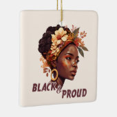 黒と誇りを持った セラミックオーナメント (右)