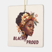 黒と誇りを持った セラミックオーナメント (左)