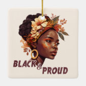 黒と誇りを持った セラミックオーナメント (裏面)