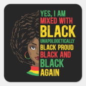 黒と誇りを持った 申し訳ない | Black Queen スクエアシール (正面)