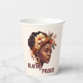 黒と誇りを持った 紙コップ (裏面)