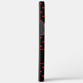 黒と赤いハートのパターン、モノグラム Case-Mate iPhoneケース (裏面 / 右)