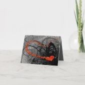 黒と赤いハートの渦巻き シーズンカード (正面)