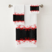 黒と赤が輝縁どく バスタオルセット (インサイチュ)