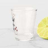 黒と赤のいとこクールこまで ショットグラス (右)