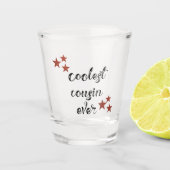 黒と赤のいとこクールこまで ショットグラス (正面)