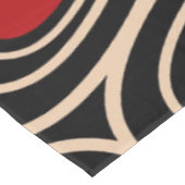 黒と赤のかわいいシンプルハートパターン テーブルクロス (アングル)