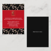 黒と赤のさくらんぼ花囲いカード エンクロージャーカード (正面/裏面)