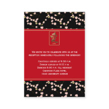 黒と赤のさくらんぼ花囲いカード