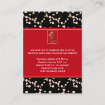 黒と赤のさくらんぼ花囲いカード