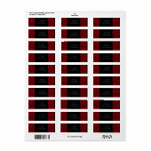 黒と赤のアドレス表 ラベル (フルシート)