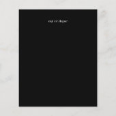 黒と赤のウェディングカラー　予算内で節約する結婚式の招待状 (裏面)