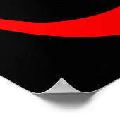 黒と赤のオブジェクトモデル記号 ポスター (角)