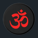 黒と赤のオブジェクトモデル記号 マグネット<br><div class="desc">黒と赤のomシンボルデザイン。</div>