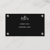 黒と赤のオートバイのショップの名刺 名刺 (裏面)