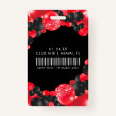 黒と赤のカスタマイズ可能なVIPすべてのアクセスバッジ バッジ (裏面)