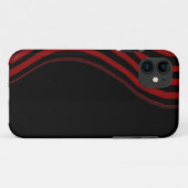 黒と赤のカーブストライプのiphoneカバー Case-Mate iPhoneケース (裏面(横))