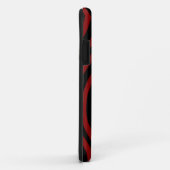 黒と赤のカーブストライプのiphoneカバー Case-Mate iPhoneケース (裏面/右)
