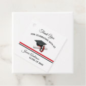 黒と赤のキャップ&タッセル |卒業 フェイバータグ (インサイチュ)