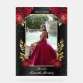 黒と赤のキンセアニラ入りアクリルサイン アクリルサイン (正面)