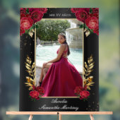 黒と赤のキンセアニラ入りアクリルサイン アクリルサイン (ニュートラル)