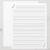 黒と赤のクイルの羽が文房具に並ぶ (正面/裏面)