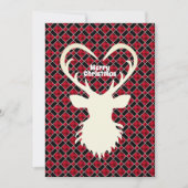 黒と赤のクリスマスにトレ市松模様にイナー シーズンカード (正面)