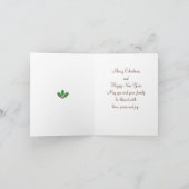 黒と赤のクリスマスのトナカイ市松模様にヤ シーズンカード (内部)