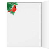 黒と赤のクリスマスカードの鳥のクリスマスボール (内側(左))