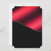 黒と赤のクリスマスディナーパーティの招待状 招待状 (裏面)