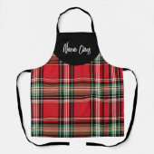黒と赤のクリスマスプレッドナナクロース エプロン (正面)
