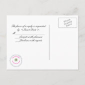 黒と赤のグラデーションが美しいウェディングセット インビテーションポストカード (裏面)