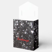 黒と赤のグリッターパターン優先ボックス フェイバーボックス (オープン)