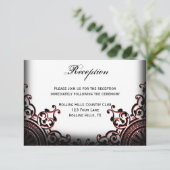 黒と赤のゴシックスクロール結婚披露宴 招待状 (スタンド正面)